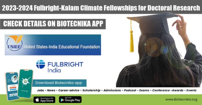 2023-2024 Fulbright-Kalam Climate Fellowships