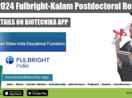 2023-2024 Fulbright-Kalam Postdoctoral Research