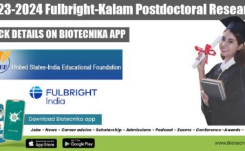2023-2024 Fulbright-Kalam Postdoctoral Research 2023-2024 Fulbright-Kalam Postdoctoral Research