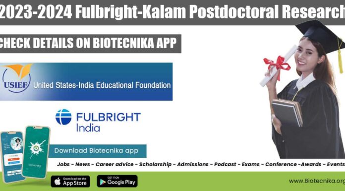 2023-2024 Fulbright-Kalam Postdoctoral Research