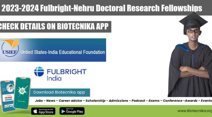 2023-2024 Fulbright-Nehru Doctoral Research