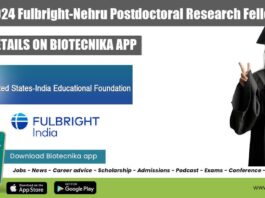 2023-2024 Fulbright-Nehru Postdoctoral Research Fellowships 2023-2024 Fulbright-Nehru Postdoctoral Research