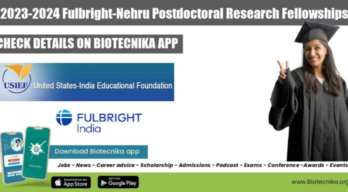 2023-2024 Fulbright-Nehru Postdoctoral Research