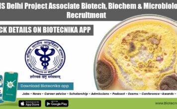 AIIMS Delhi Project Associate