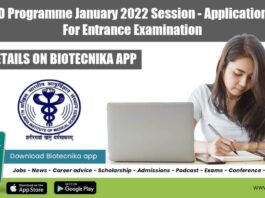 AIIMS PhD Programme 2022 January Session