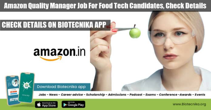 Amazon Quality Manager Job