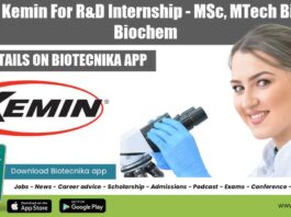 Apply at Kemin For R&D