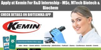 Apply at Kemin For R&D