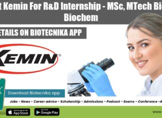 Apply at Kemin For R&D