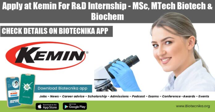 Apply at Kemin For R&D