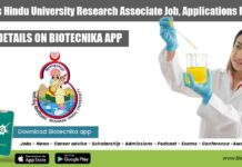 Banaras Hindu University Research Associate Job, Applications Invited BHU RA Job