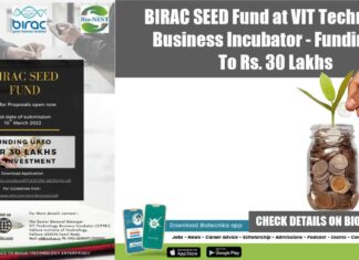 BIRAC VITTBI SEED Funding