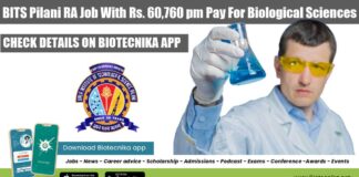 BITS Pilani RA Job