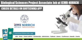 Biological Sciences Job at NIRRCH,