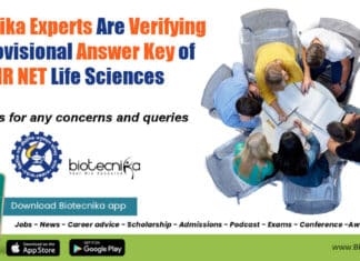 Verify CSIR-NET Answer Key - Biotecnika Experts Are Solving BTS