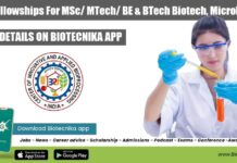 CIAB Fellowships For MSc/ MTech/ BE & BTech Biotech, Microbiology CIAB Fellowships For MSc