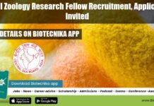 CMERTI Zoology Research Fellow Recruitment, Applications Invited CMERTI Zoology Research Fellow