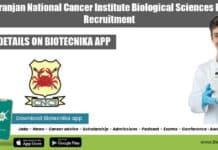 Chittaranjan National Cancer Institute Biological Sciences Project Recruitment CNCI Project Associate Job