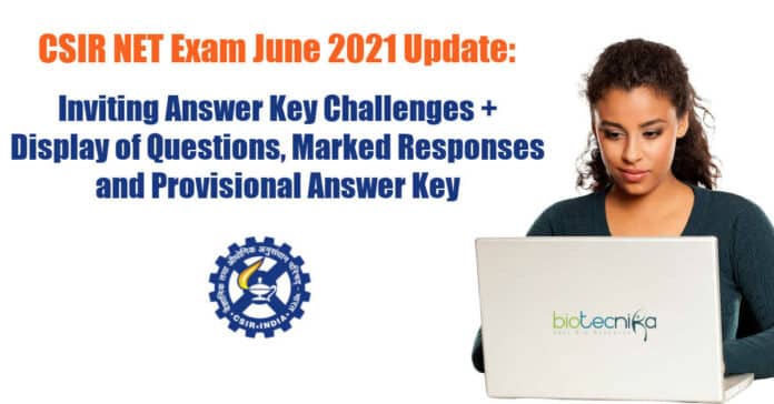 CSIR-NET 2021 Answer Key Challenges + Provisional Answer Key