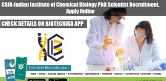 CSIR-IICB PhD Scientist Jobs