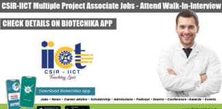 CSIR-IICT Multiple Project Associate Jobs