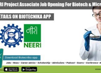 CSIR-NEERI Project Associate Job Opening