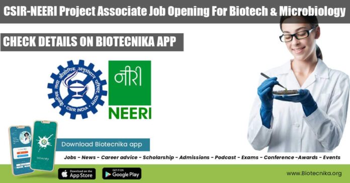 CSIR-NEERI Project Associate Job Opening