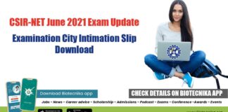 CSIR-NET June 2021 Exam