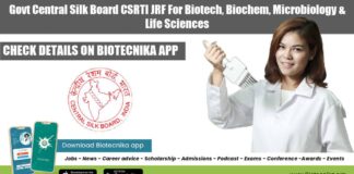 CSRTI Mysore JRF Job