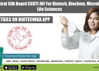 CSRTI Mysore JRF Job