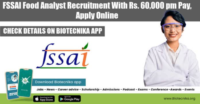 FSSAI Food Analyst Recruitment