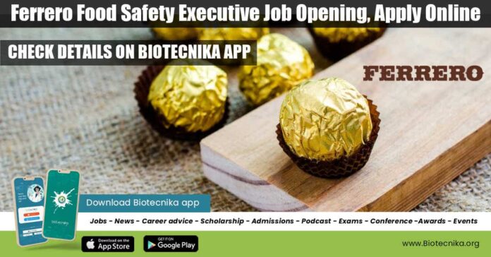 Ferrero Food Safety Executive