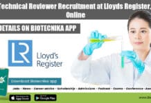 Food Technical Reviewer Recruitment at Lloyds Register, Apply Online Food Technical Reviewer Recruitment