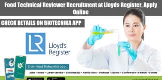 Food Technical Reviewer Recruitment