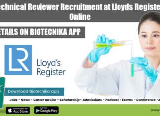 Food Technical Reviewer Recruitment