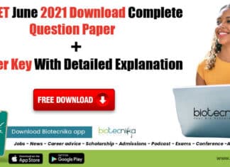 CSIR-NET 2021 Question Paper Download + Answer Key With Detailed Explanation