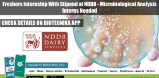 Freshers Internship at NDDB