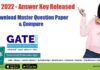 GATE 2022 – Answer Key Released, Download Master Question Paper & Compare GATE 2022 Answer Key Released