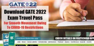 GATE 2022 Exam Travel