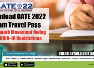 GATE 2022 Exam Travel
