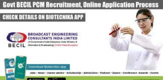 Govt BECIL PCM Recruitment