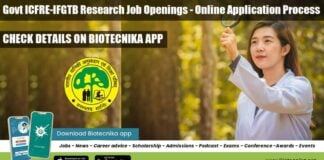 Govt ICFRE-IFGTB Research Job Openings