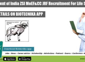 Govt ZSI Job Vacancy
