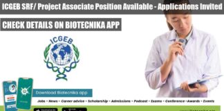 ICGEB SRF/ Project Associate Position