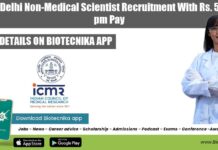 ICMR Delhi Non-Medical Scientist Recruitment With Rs. 51,000 pm Pay ICMR Delhi Non-Medical Scientist
