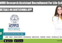 ICMR-NIMR Research Assistant Recruitment For Life Sciences ICMR-NIMR Research Assistant