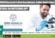 ICMR-NIRRCH Research Fellow Recruitment, Online Application Process ICMR-NIRRCH Research Fellow Recruitment