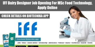 IFF Dairy Designer Job