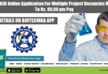 CSIR-IGIB Online Application For Multiple Project Vacancies With Up To Rs. 80,00 pm Pay IGIB Project Vacancies