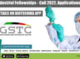 IGSTC Industrial Fellowships 2022